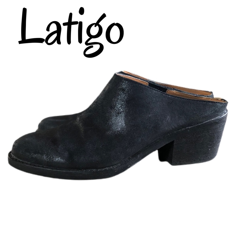 Latigo "KEEPER" distressed black ANTHROPOLOGIE booties